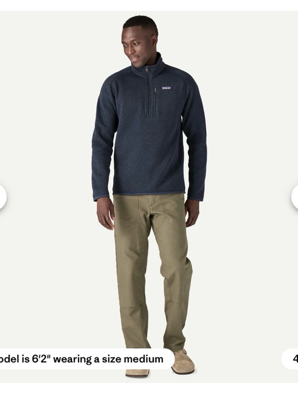 NWT Patagonia Men’s Quarter-Zip Fleece in Navy - Picture 4 of 11